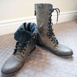 Steve Madden Flannel-Lined Combat Boots